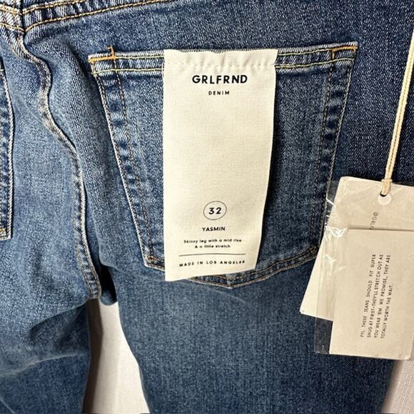 GRLFRND‎ Yasmin Mid Rise Skinny Jeans - Picture 3 of 4
